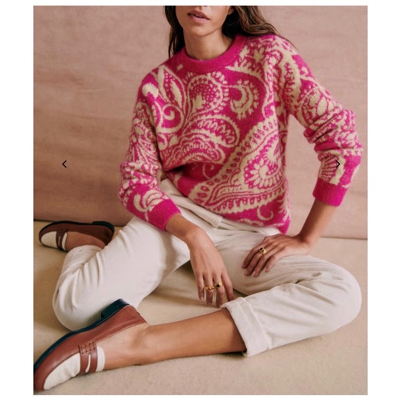 Sezane Pants - Sezane Marcel Organic Cotton Cuffed High Rise Ecru Pants 4 Euro 36